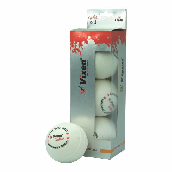 VIXEN SILVER V 60 CRICKET PLASTIC WHITE BALL